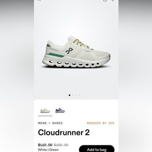 On Running Ivory and White Sneakers